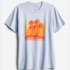 Captain Fin Men's Blue Palm Tree Tee